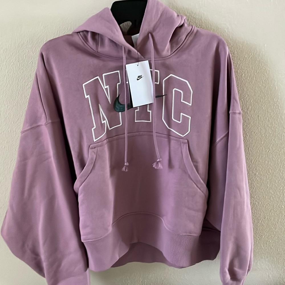 NWT Nike NYC dusty pink hoodie sweatshirt M